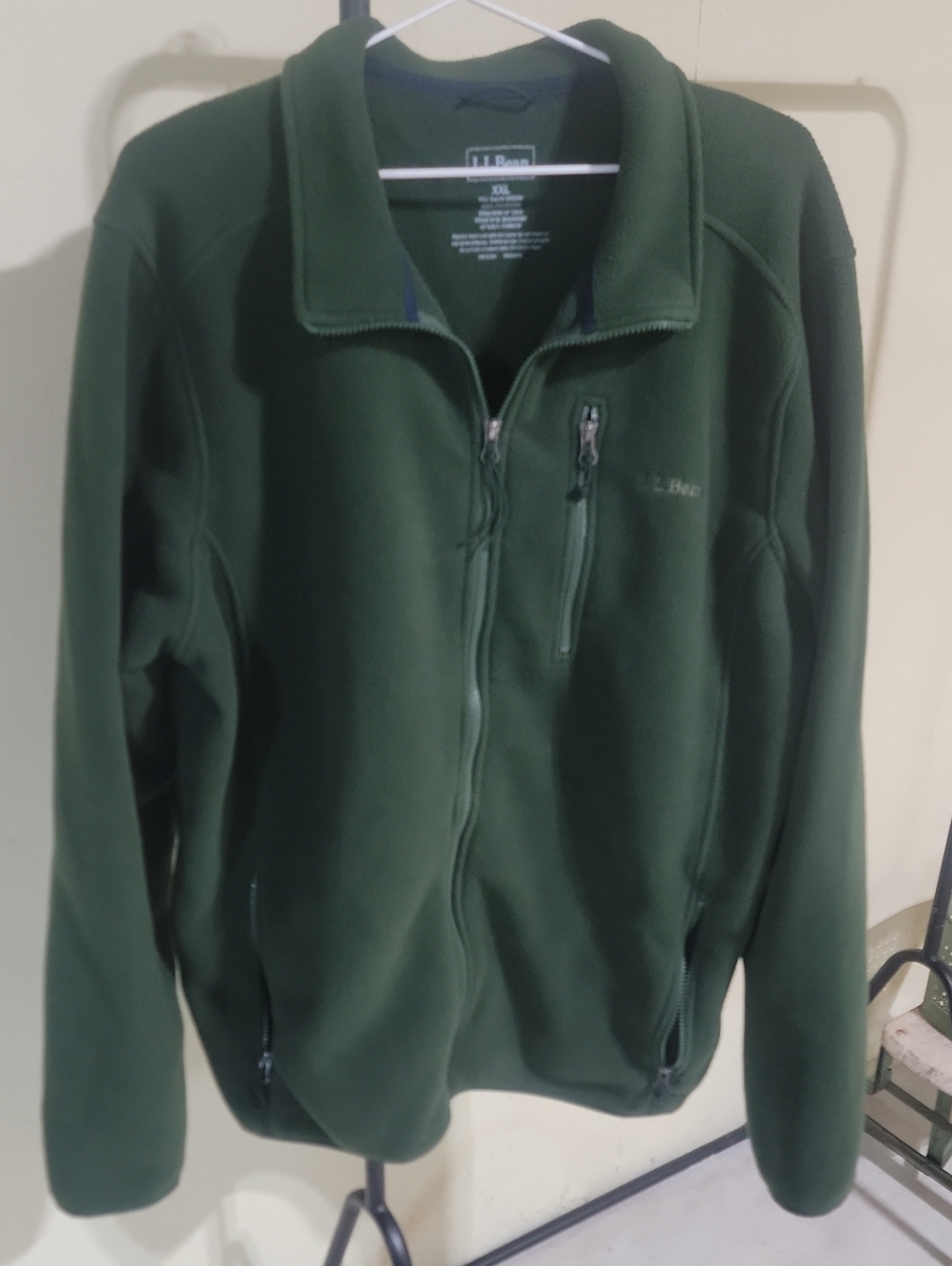 L.L. Bean Dark Green Full-Zip Fleece Jacket Mens XXL